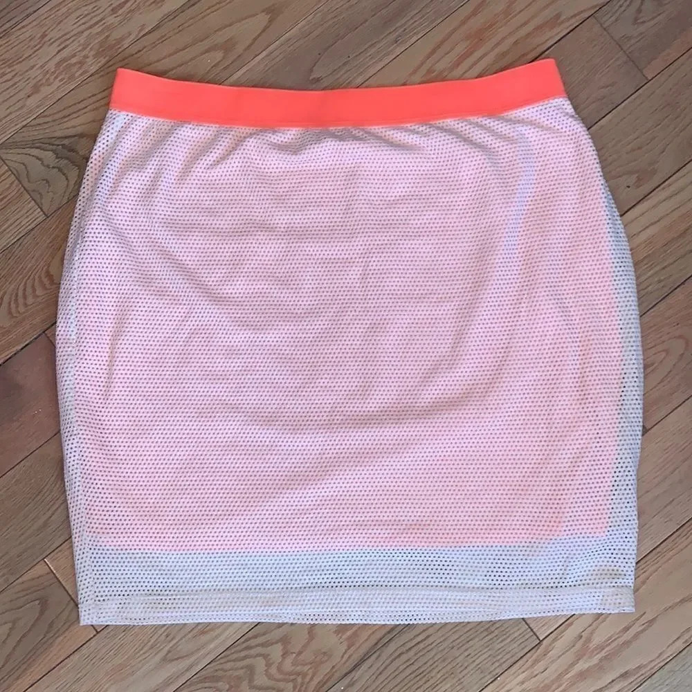 Mossimo orange mesh skirt 